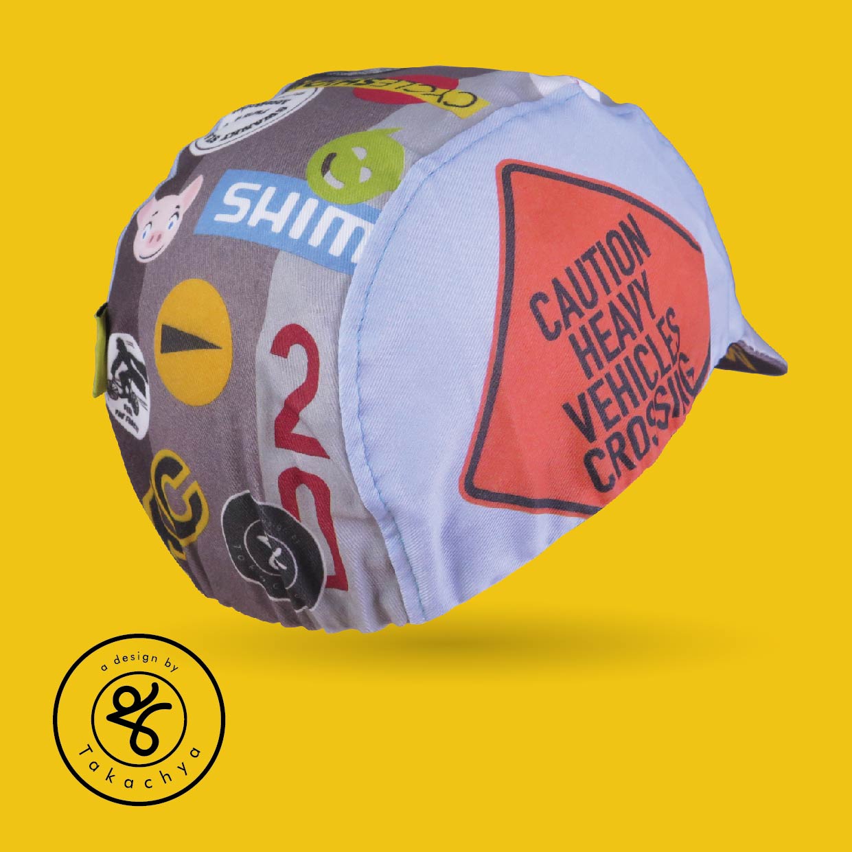 Mission To Tuas - Full Color - A Design by Takachya Cycling Cap