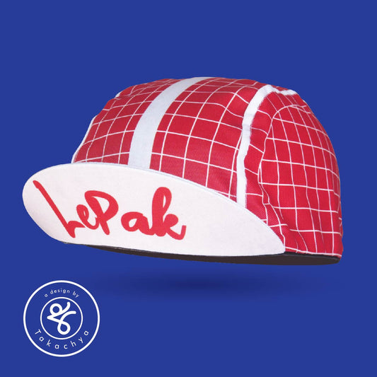Lepak Red - A Design by Takachya Cycling Cap