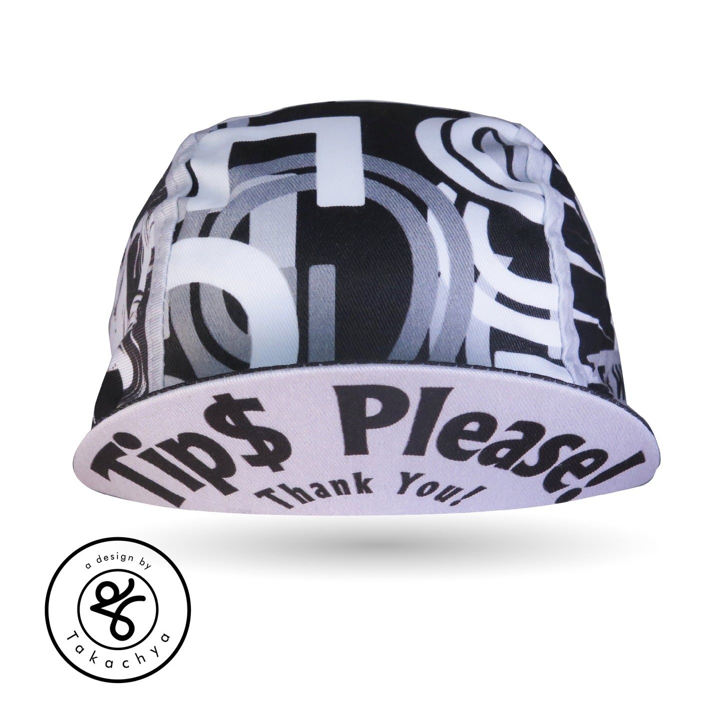 I am Fast Food Rider Grayscale - A Design by Takachya Cycling Cap