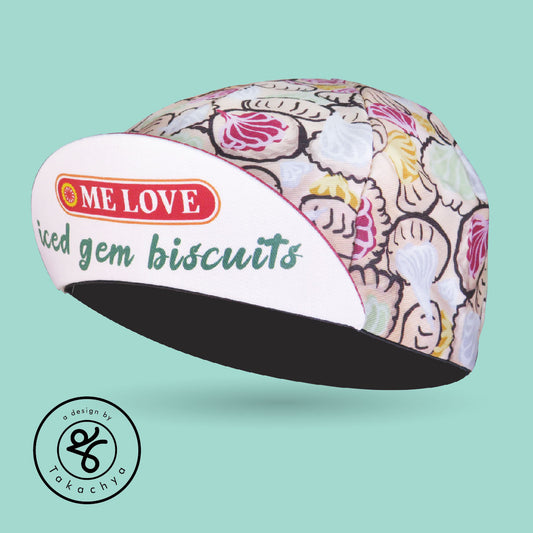 Me Love Iced Gem Biscuits - A Design by Takachya cycling cap